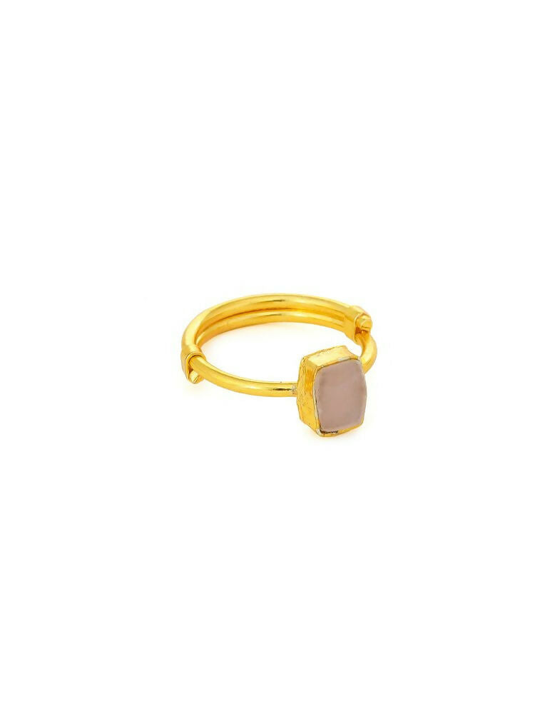 Natural Stone Pink Ring - Ruby Raang | Grocsy