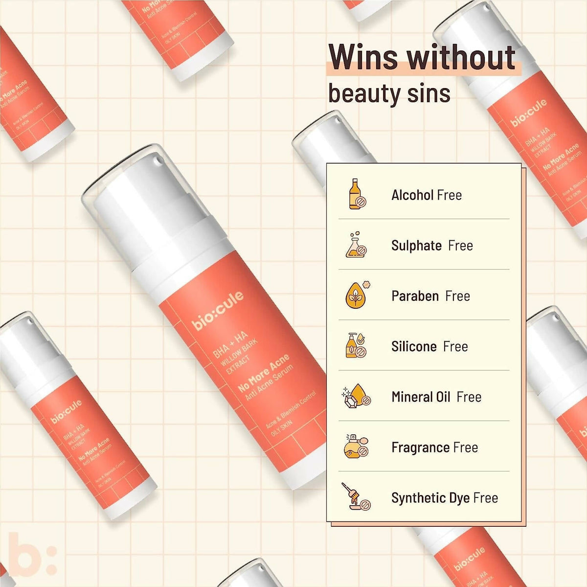 Biocule No More Acne Anti Acne Face Serum | Grocsy