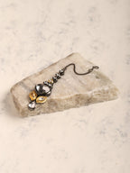 Gold-Polished White Kundan-Studded Maang Tikka - Ruby Raang | Grocsy