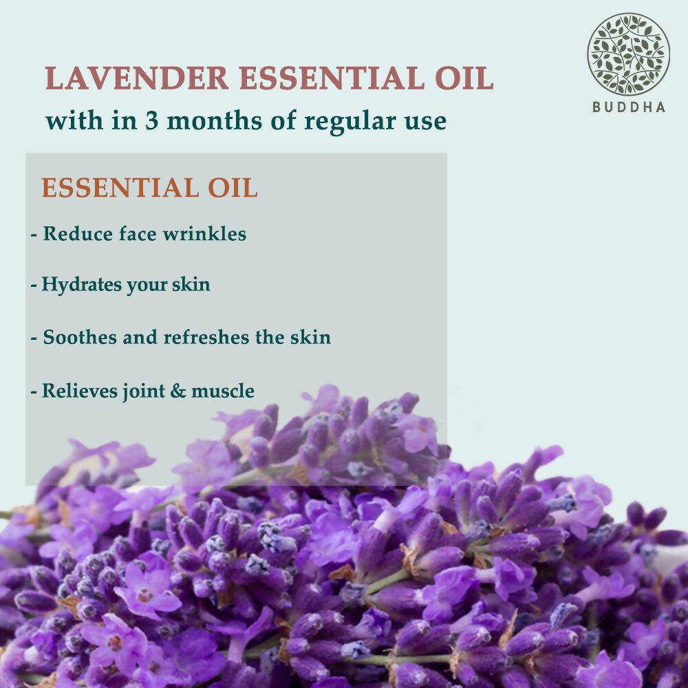 Buddha Natural Lavender Pure Essential Oil - For Healthy Hair, Skin, Sleep | Grocsy