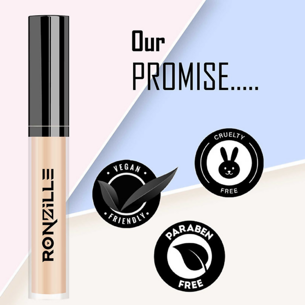Ronzille Hd Finish Full Coverage Liquid Concealer - Medium Beige 02 | Grocsy