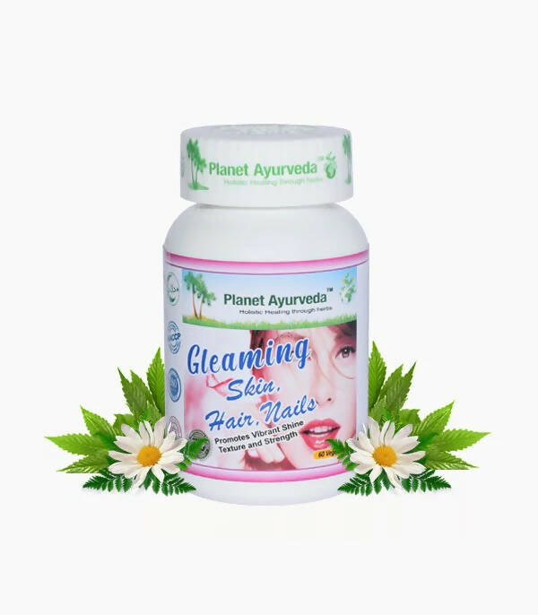 Planet Ayurveda Gleaming Skin, Hair, Nails Capsules | Grocsy