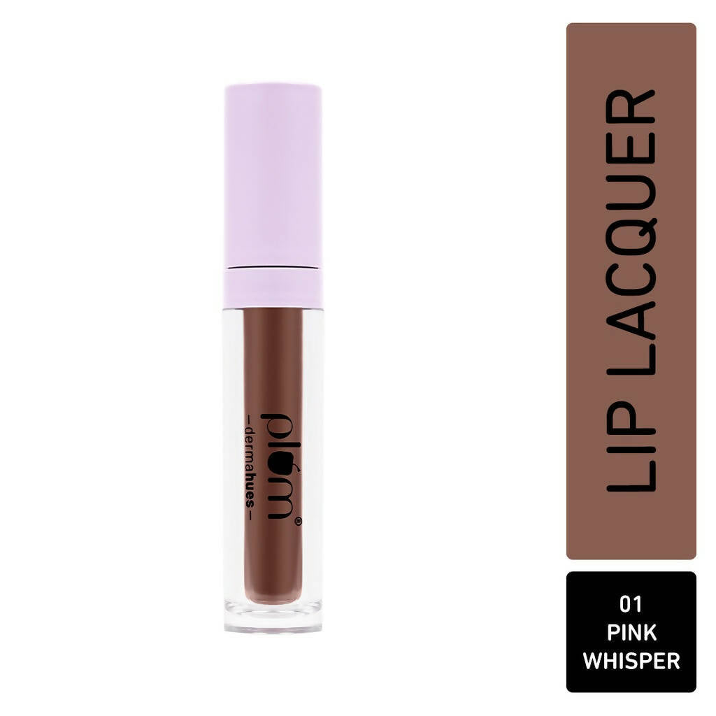Plum Glassy Glaze Lip Lacquer 3-in-1 Lipstick + Lip Balm + Gloss 01 Pink Whisper | Grocsy
