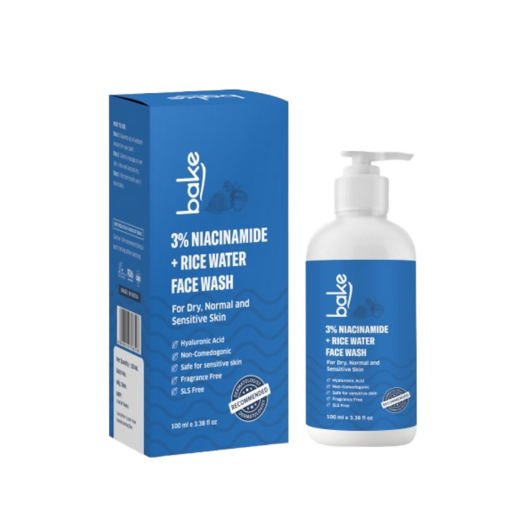Bake 3% Niacinamide Face Wash with Rice Water | Grocsy