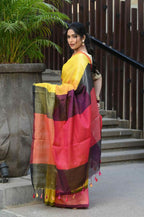 Beatitude Multicolor Tissue Silk Saree | Grocsy