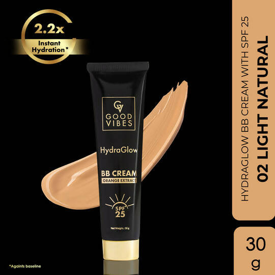 Good Vibes HydraGlow BB Cream SPF 25 with Orange Extract - Light Natural | Grocsy
