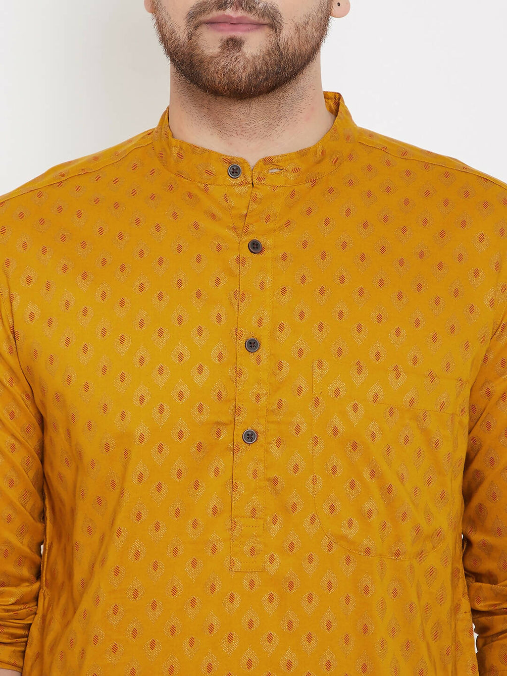 Even Apparels Yellow Rayon Wedding Men's Kurta For Haldi | Grocsy