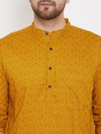 Even Apparels Yellow Rayon Wedding Men's Kurta For Haldi | Grocsy