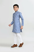 Joban Fashion Art Silk Blue Kurta With Straight Fit Pant | Grocsy