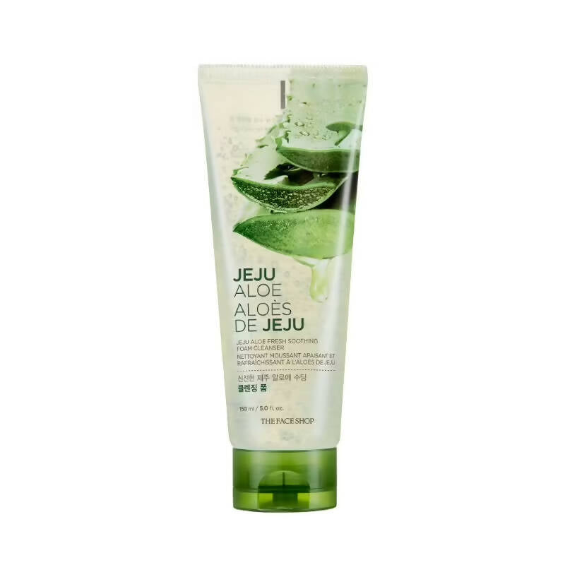 The Face Shop Jeju Aloe Fresh Soothing Foam Cleanser - Korean Skincare | Grocsy