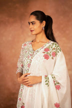 Joban Fashion Green Pink Hand Block Printed Cotton Suit Set | Grocsy