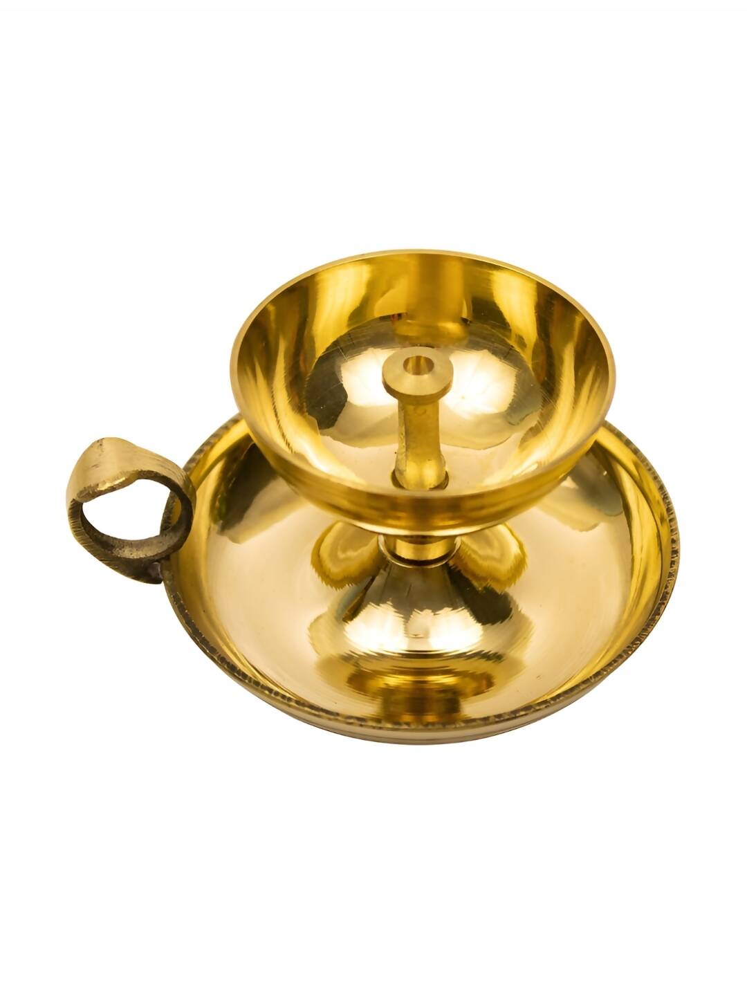 Spillbox Gold-Toned Brass Nandha Sampat Diya Pooja Essential | Grocsy