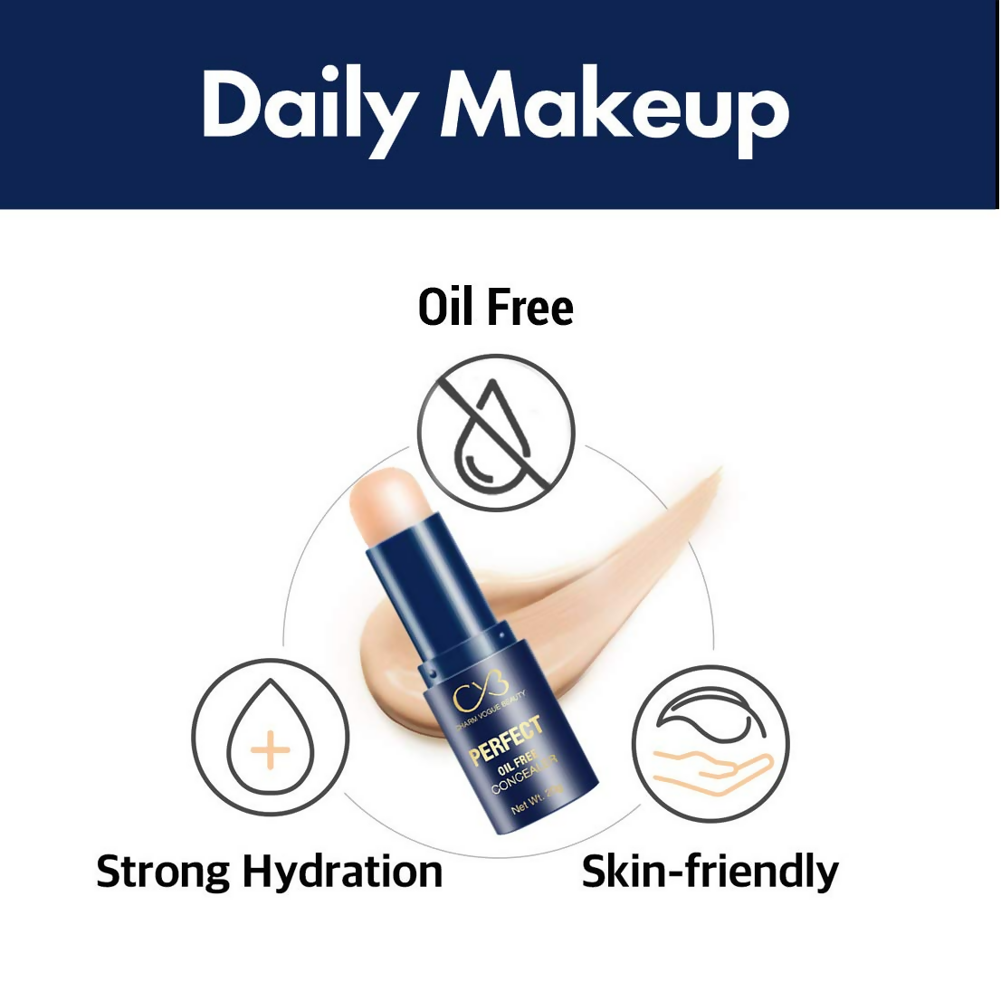 CVB C16 Perfect Oil Free Concealer Makeup Shade -03 | Grocsy