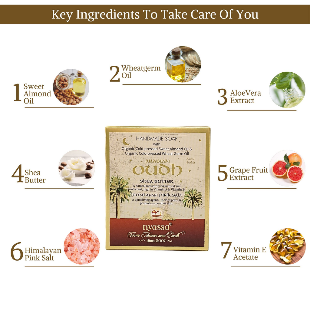 Nyassa Premium Arabian Oud Handmade Natural Bathing Soap | Grocsy