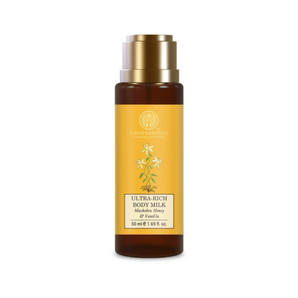 Forest Essentials Luxury Bath & Body Gift Set, Honey Vanilla Scented, Body Wash and Body Lotion | Grocsy
