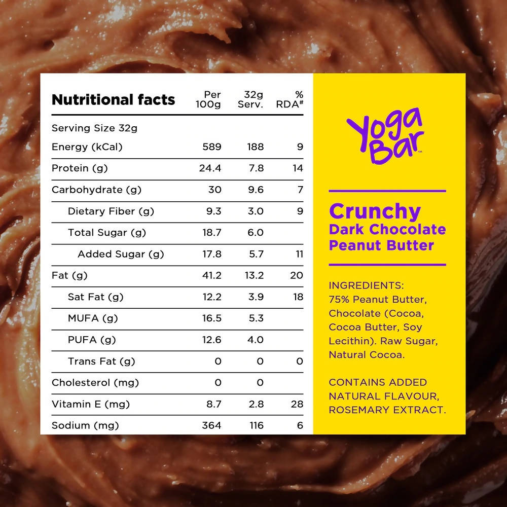 Yoga Bar Crunchy Dark Chocolate Peanut Butter | Grocsy