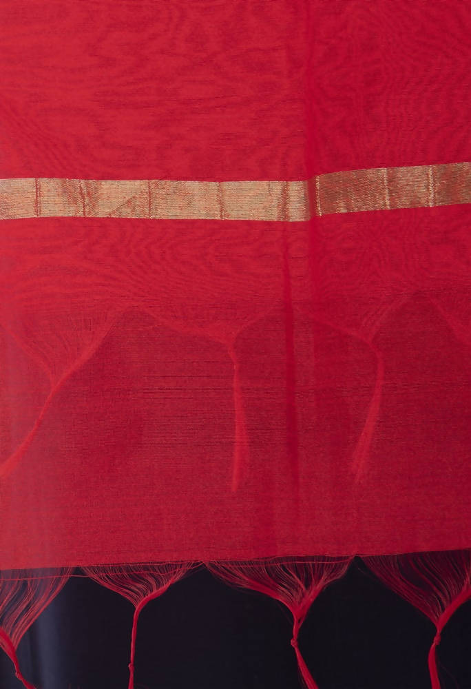 Mominos Fashion Red Banarsi Piping Dupatta | Grocsy
