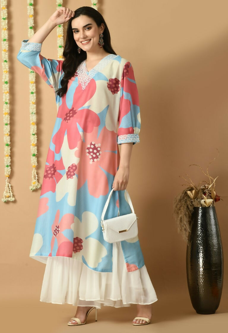 Joban Fashion Print Maslin Kurta Set | Grocsy