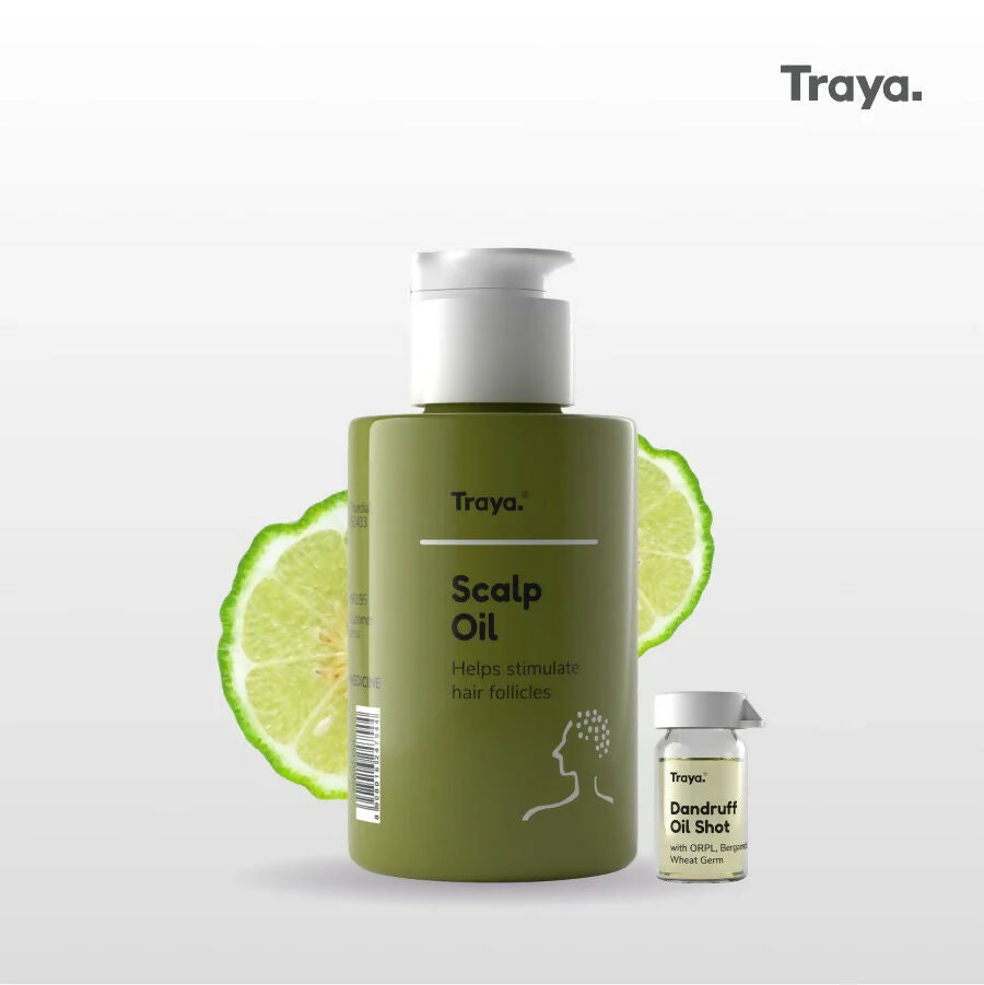 Traya Scalp Oil with Dandruff Oil Shot | Grocsy