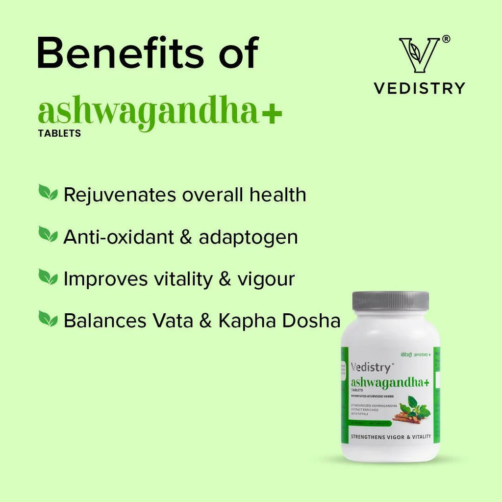 Vedistry Ashwagandha Tablets | Grocsy