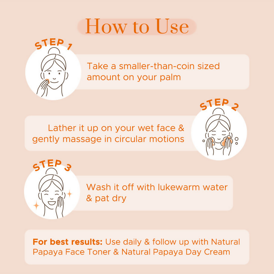 PureSense Natural Papaya Face Wash | Grocsy