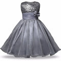 Asmaani Baby Girl Grey Color Satin A-Line Maxi Full Length Dress (AS-DRESS-22049) | Grocsy