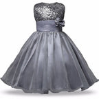 Asmaani Baby Girl Grey Color Satin A-Line Maxi Full Length Dress (AS-DRESS-22049) | Grocsy