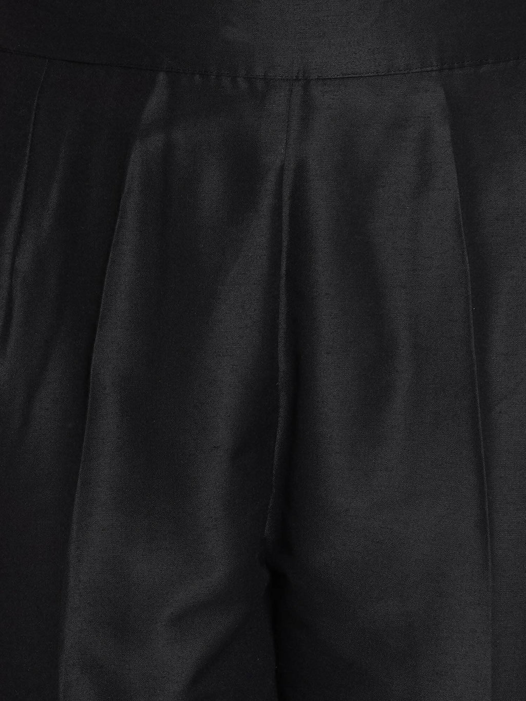 Women Republic Black Cotton Blended Set with Attached Drape | Grocsy