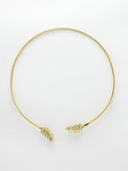 NVR Women Gold-Polished Circular Choker Necklace | Grocsy