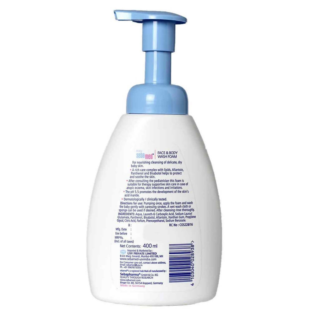 Sebamed Baby Face & Body Foam Wash | Grocsy