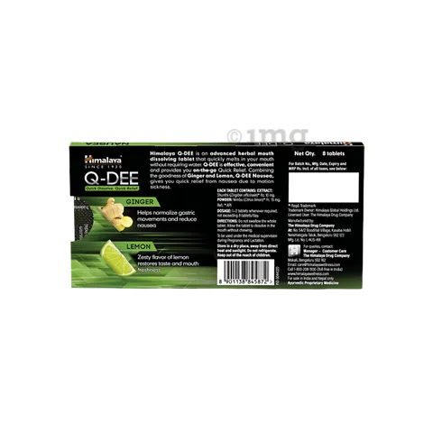 Himalaya Herbals Q-DEE Nausea Tablets | Grocsy