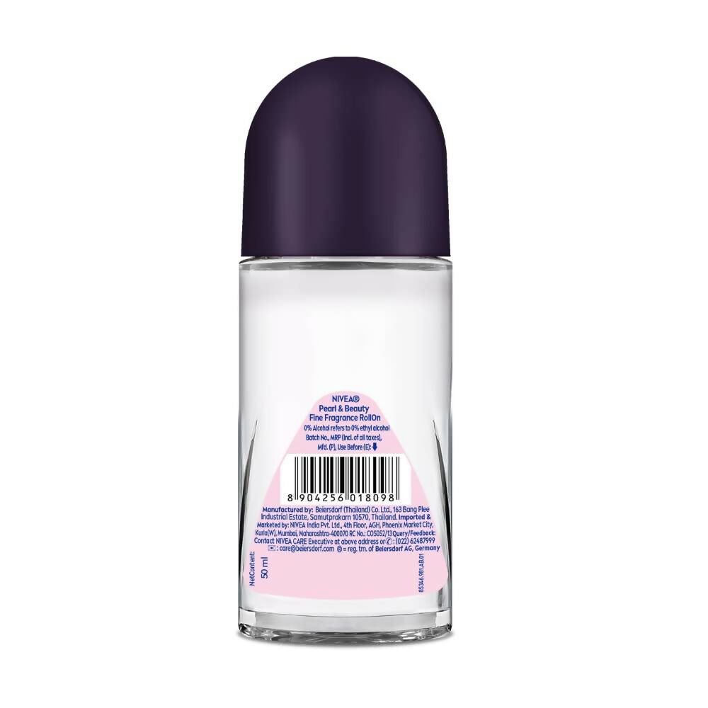 Nivea Deodorant Roll On Pearl & Beauty Fine Fragrance For Women | Grocsy