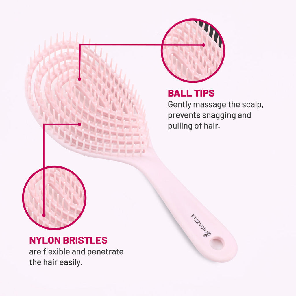 MiDazzle Hair Brush (Pink 3D) MIHB0014 | Grocsy