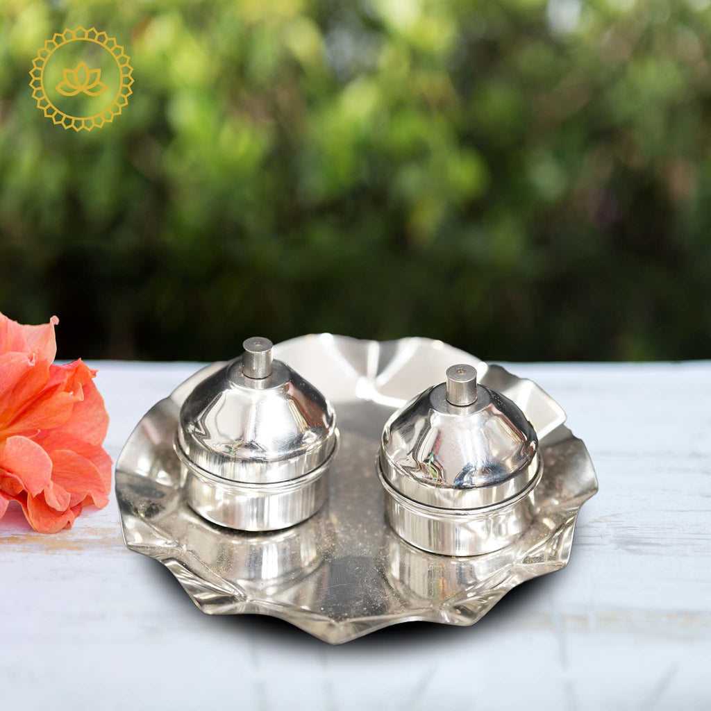 Stainless Steel Haldi Kumkum Holder | Grocsy
