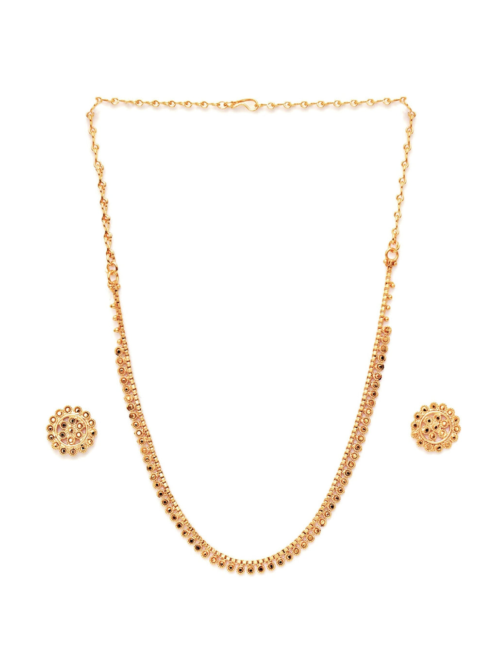 Gold plating jewellery set (Gold) - Ruby Raang | Grocsy