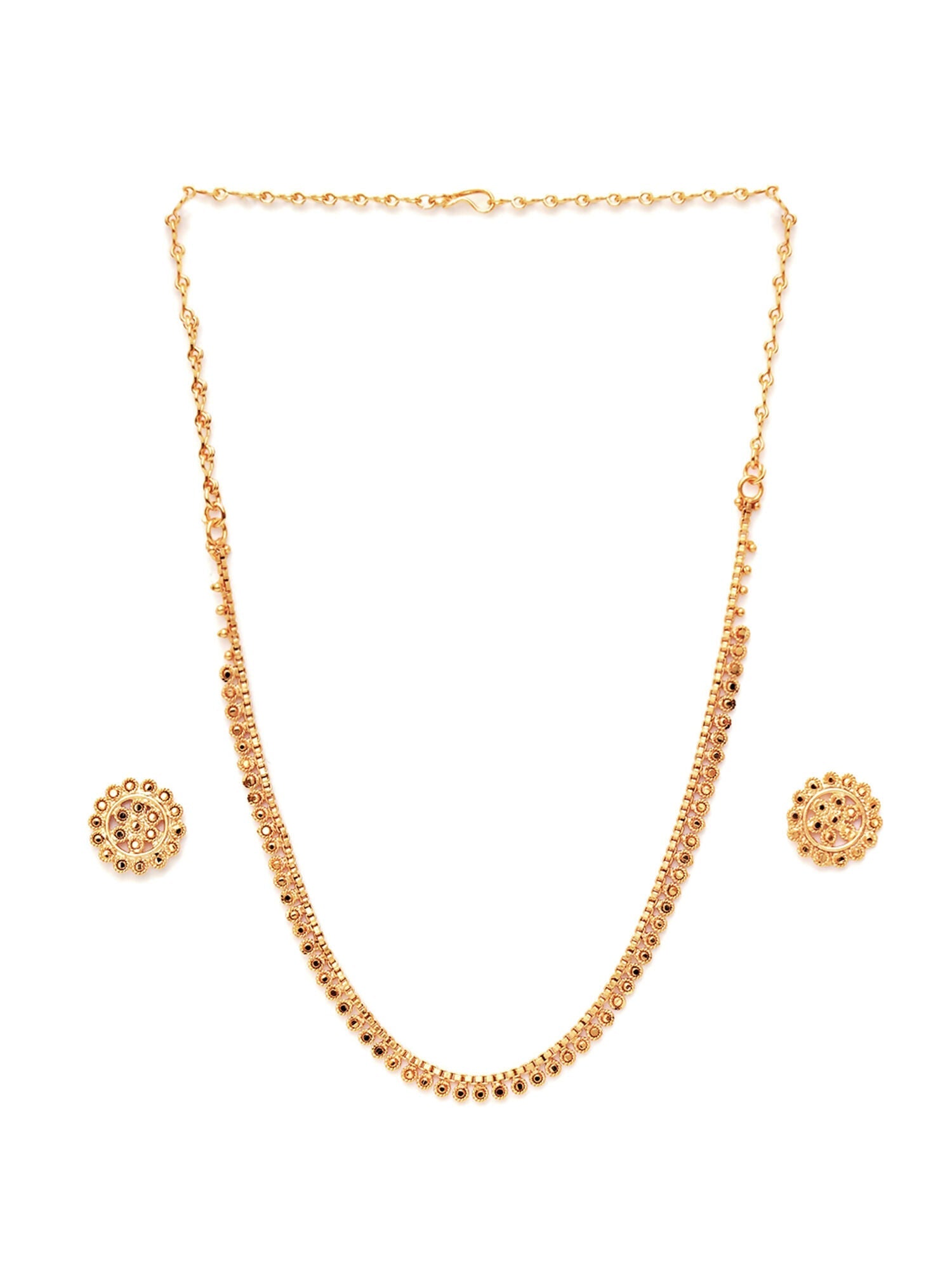 Gold plating jewellery set (Gold) - Ruby Raang | Grocsy