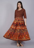 Vamika Multicolor Cotton Printed Party/Casual Wear Kurti (GAM17K) | Grocsy