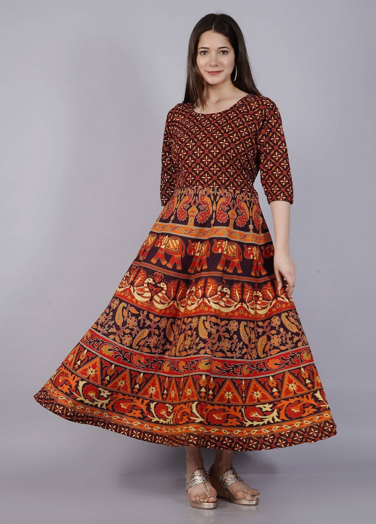 Vamika Multicolor Cotton Printed Party/Casual Wear Kurti (GAM17K) | Grocsy