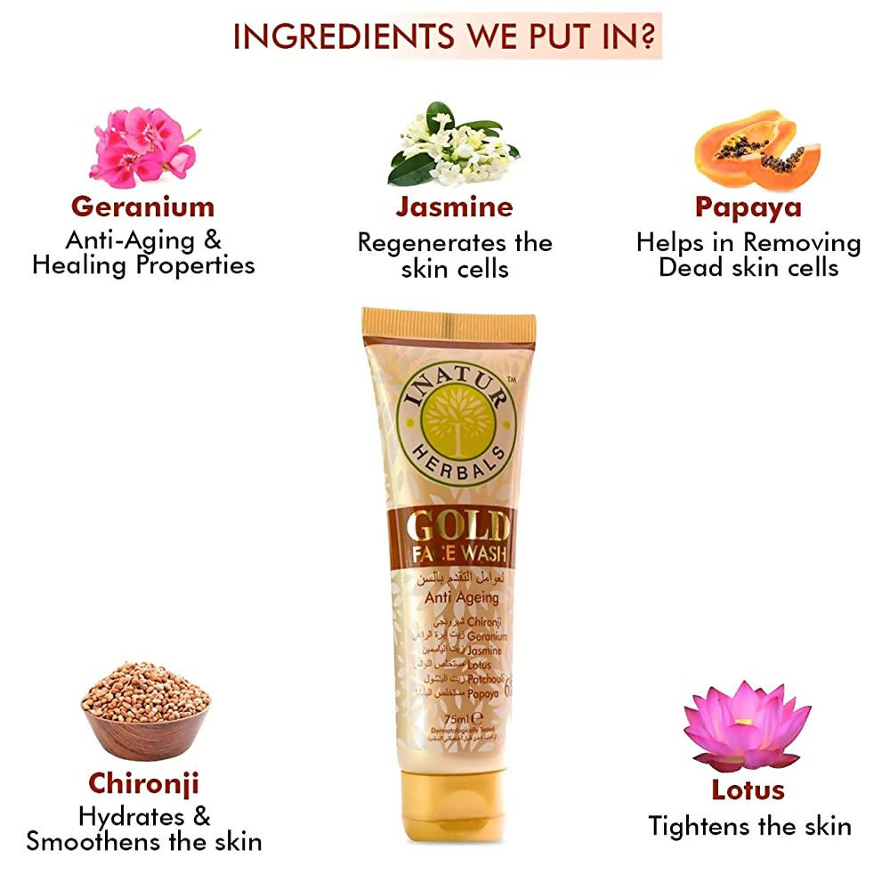 Inatur Gold Face Wash | Grocsy