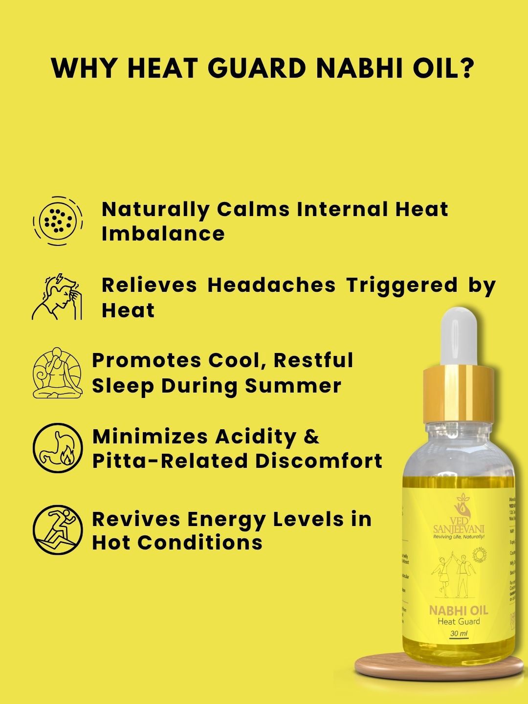 Ved Sanjeevani Heat Guard Nabhi Oil | Grocsy