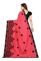 Vamika Pink Dola Silk Embroidery Saree | Grocsy