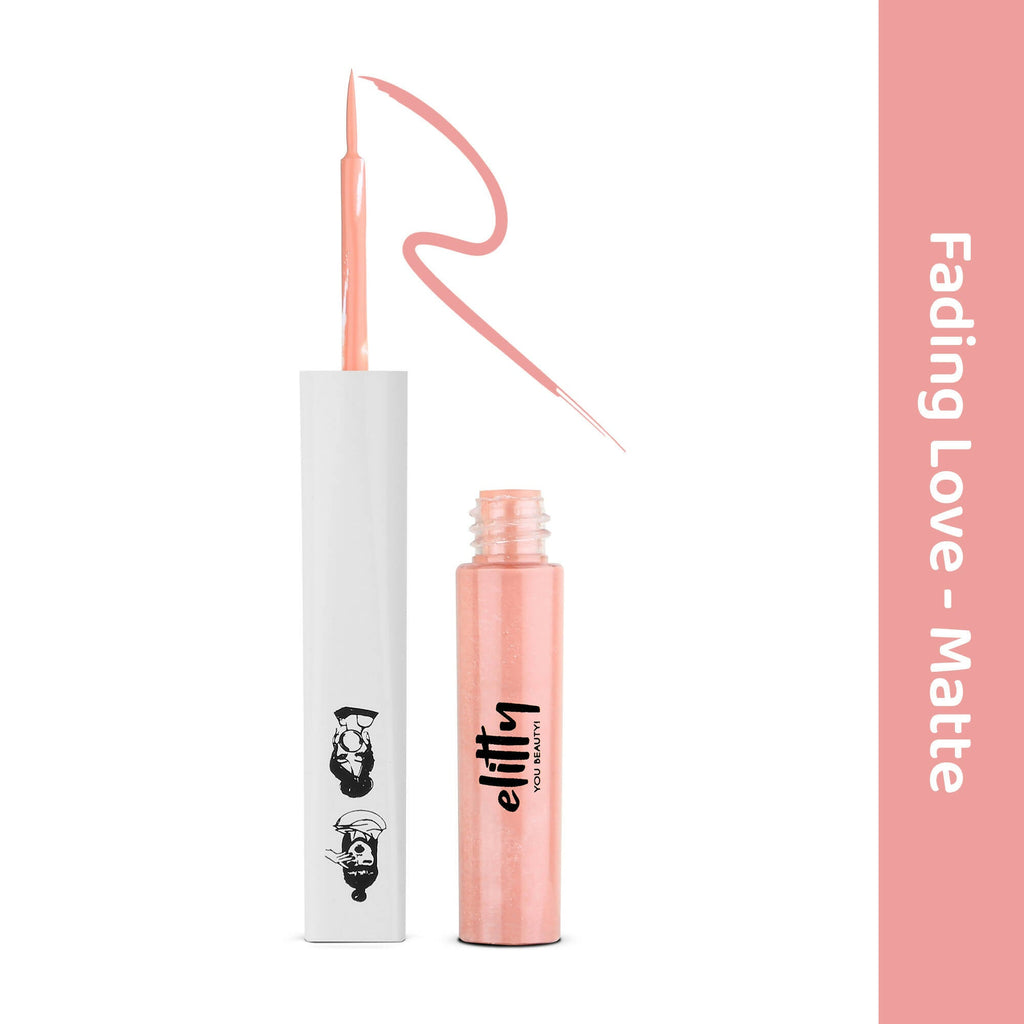 Elitty Peach Pop Color Matte Finish Liquid Eyeliner - Fading Love-Pink | Grocsy