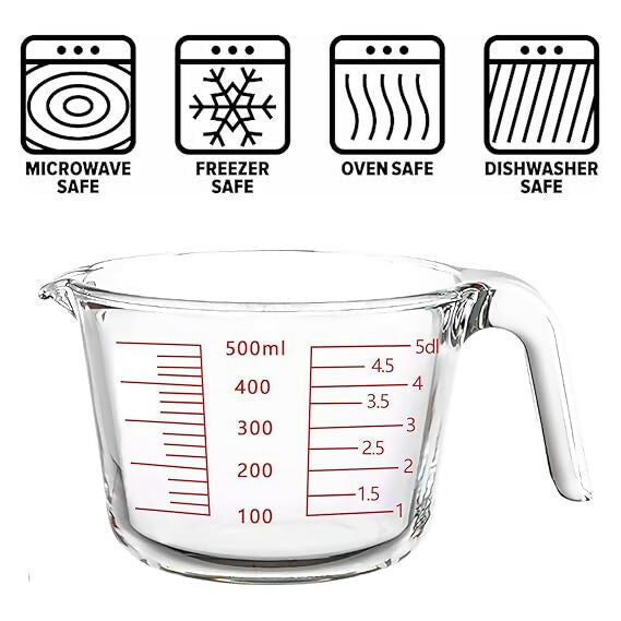 Not Available Glass Measuring Jug with Lid | Grocsy