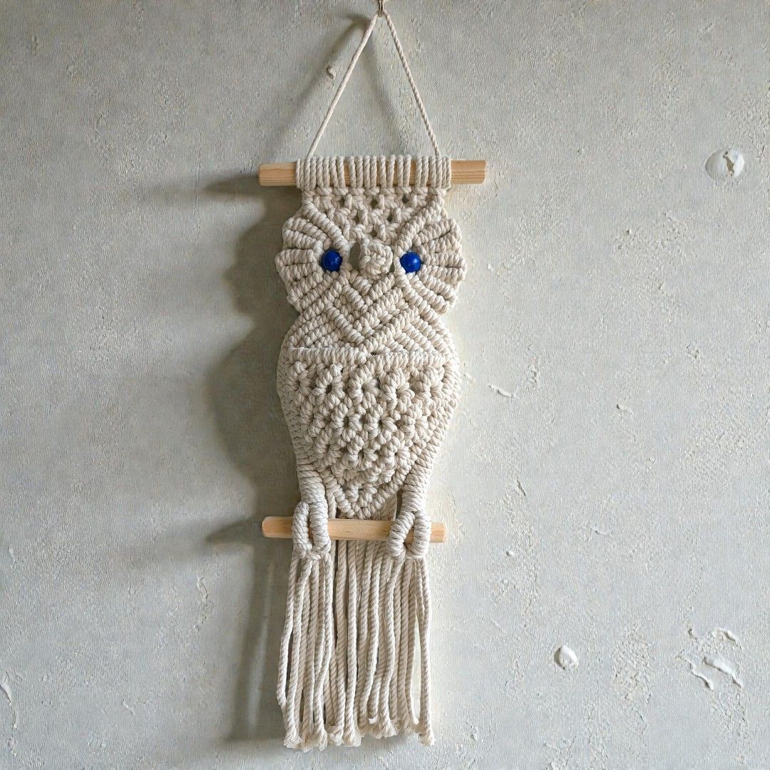 Sun Mun Decors Premium Macrame Owl | Grocsy