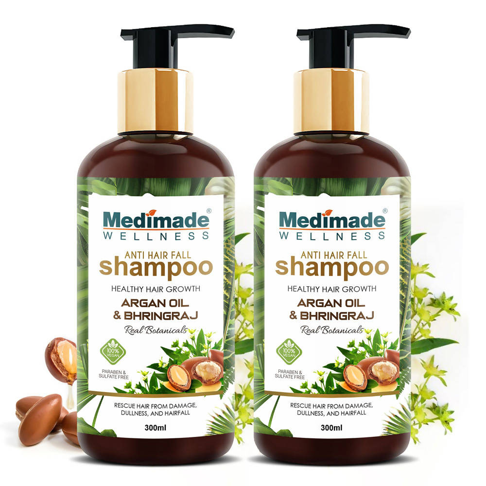 Medimade Wellness Anti Hair Fall Shampoo with Argan Oil & Bhringraj | Grocsy