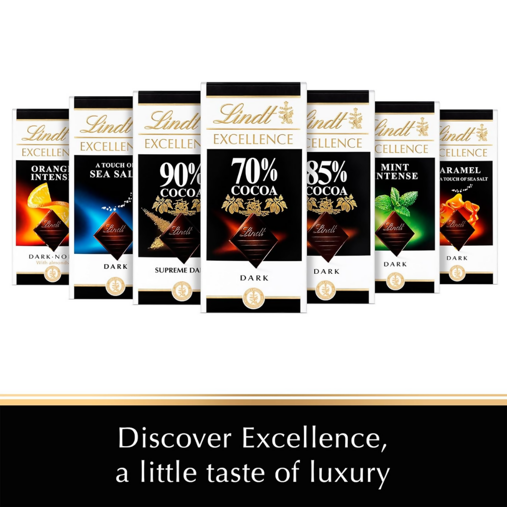 Lindt Excellence Orange Intense Dark Chocolate | Grocsy