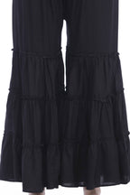 Mominos Fashion Trendy Cotton Black Palazzo | Grocsy