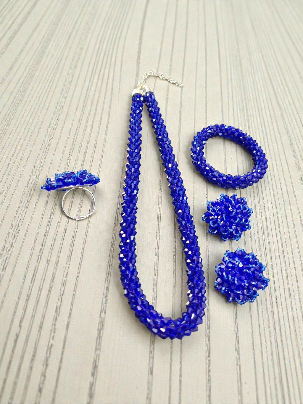 Inhanns Rangshine 4-In-1 Crystal Glam Set - Handmade - Royal Blue | Grocsy