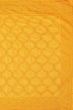 Mustard Georgette Embroidered and Stone Work Saree with Unstitched Blouse Piece - Roozal | Grocsy