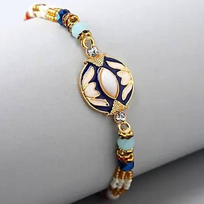 Meenakari Rakhi & Ferrero Rocher Printed Box | Grocsy